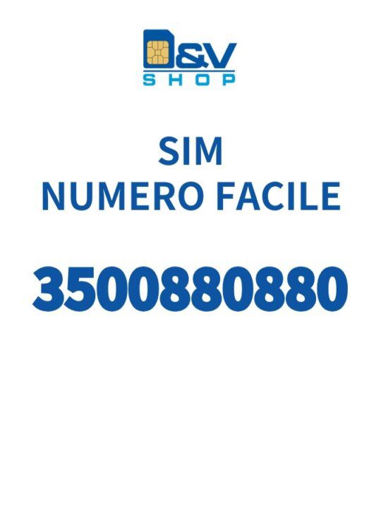 SIM Kena Mobile Numero Facile 3500880880 Da Attivare
