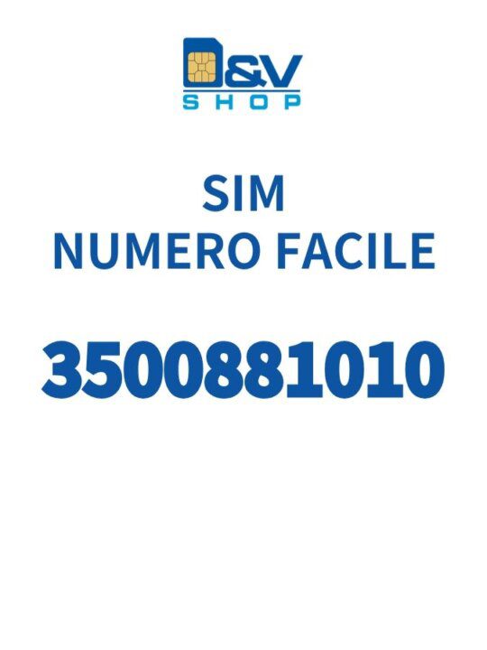 SIM Kena Mobile Numero Facile 3500881010 Da Attivare