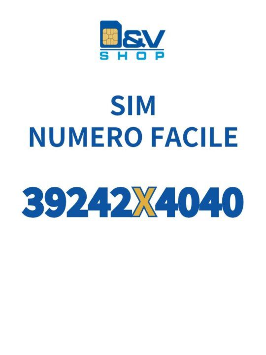SIM Tre Numero Facile 39242X4040 Da Attivare