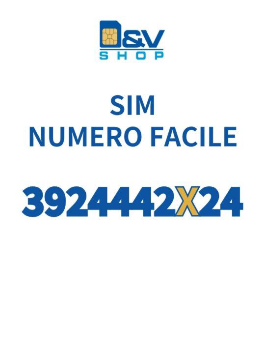 SIM Tre Numero Facile 3924442X24 Da Attivare
