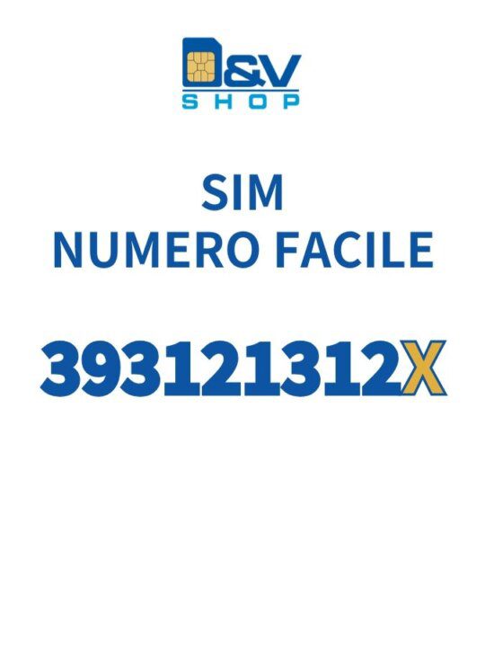 SIM Tre Numero Facile 393121312X Da Attivare