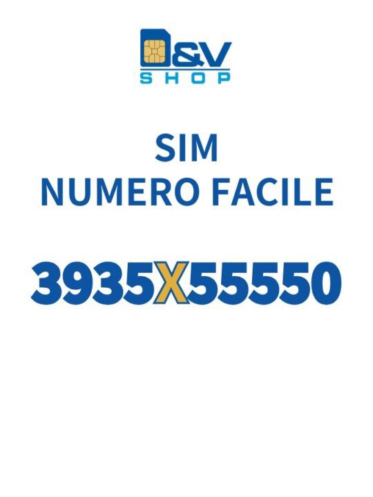 SIM Tre Numero Facile 3935X55550 Da Attivare