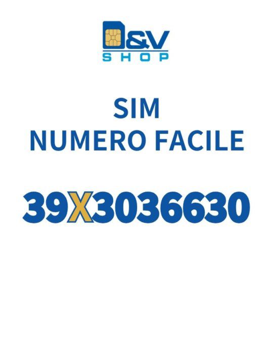 SIM Tre Numero Facile 39X3036630 Da Attivare