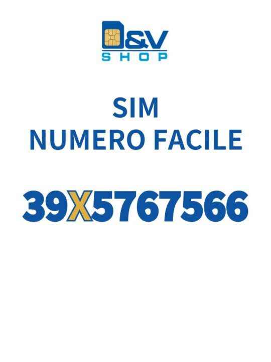 SIM Tre Numero Facile 39X5767566 Da Attivare