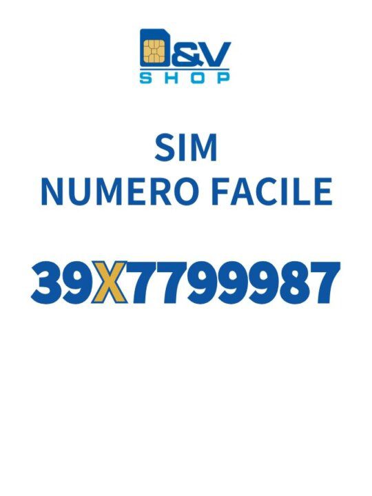 SIM Tre Numero Facile 39X7799987 Da Attivare
