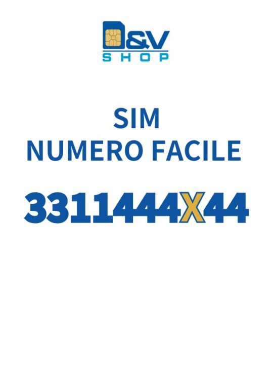 SIM Tim Numero Facile 3311444X44 Da Attivare
