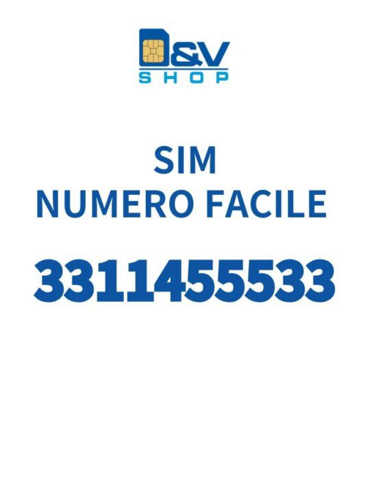 SIM Tim Numero Facile 3311455533 Da Attivare