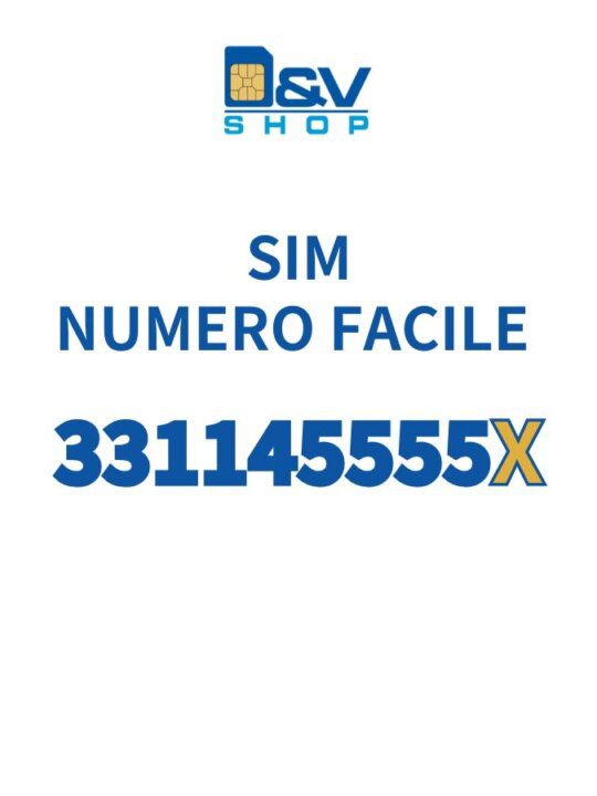SIM Tim Numero Facile 331145555X Da Attivare