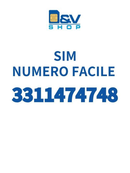 SIM Tim Numero Facile 3311474748 Da Attivare
