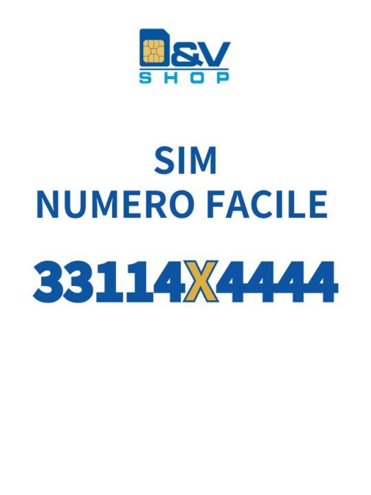 SIM Tim Numero Facile 33114X4444 Da Attivare