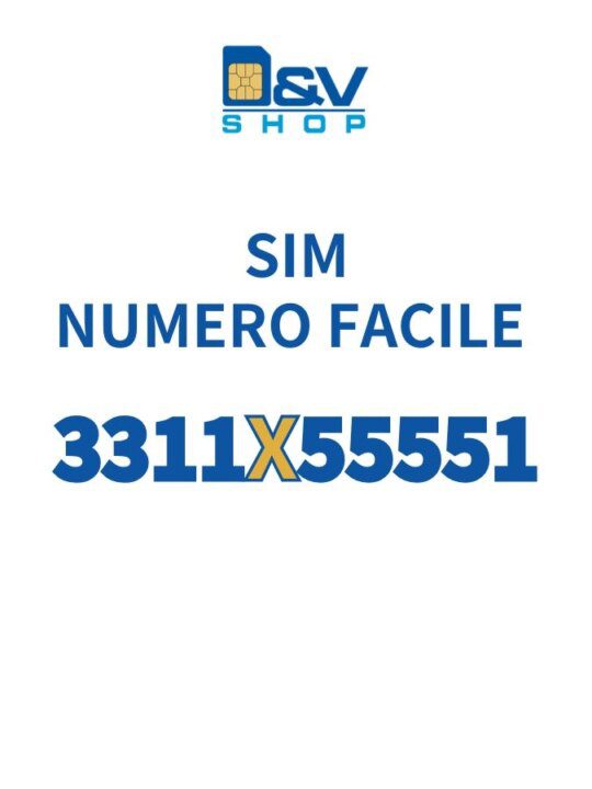SIM Tim Numero Facile 3311X55551 Da Attivare