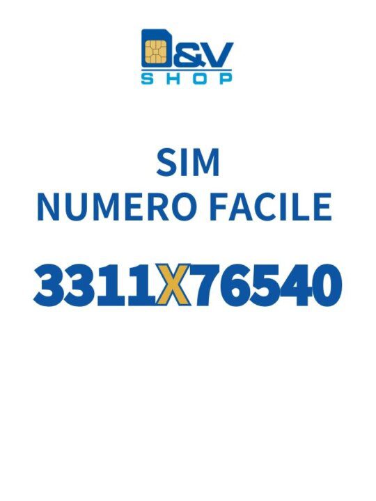 SIM Tim Numero Facile 3311X76540 Da Attivare
