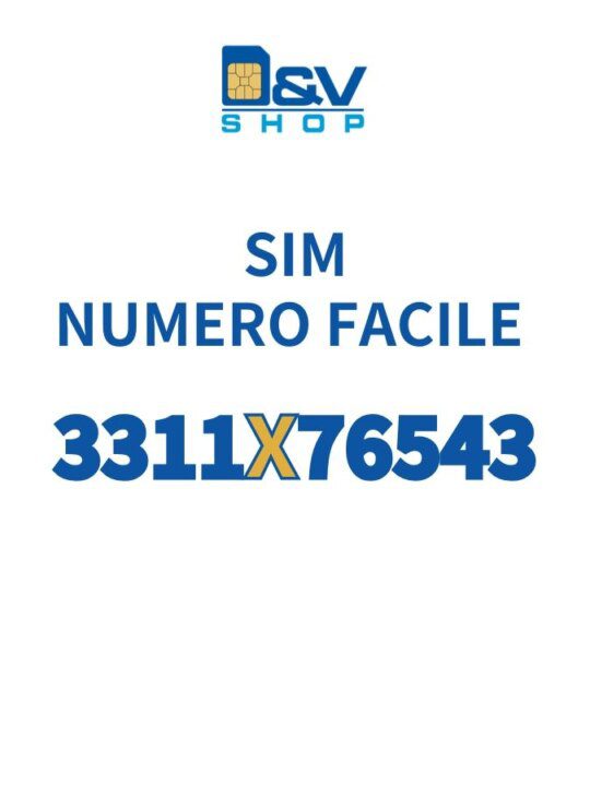 SIM Tim Numero Facile 3311X76543 Da Attivare