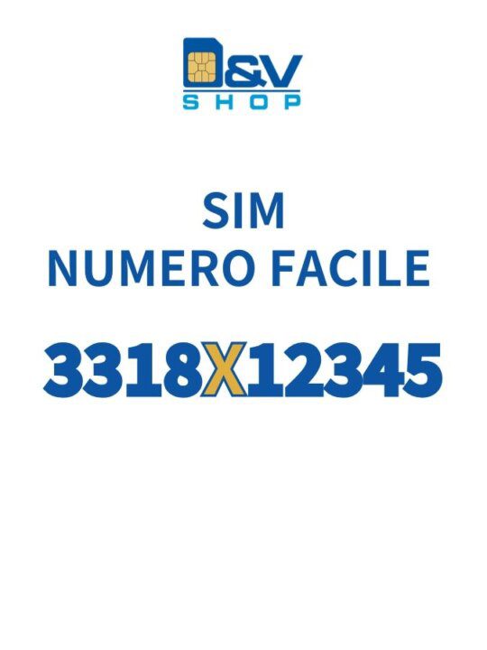 SIM Tim Numero Facile 3318X12345 Da Attivare
