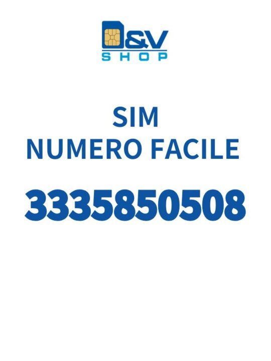 SIM Tim Numero Facile 3335850508 Da Attivare