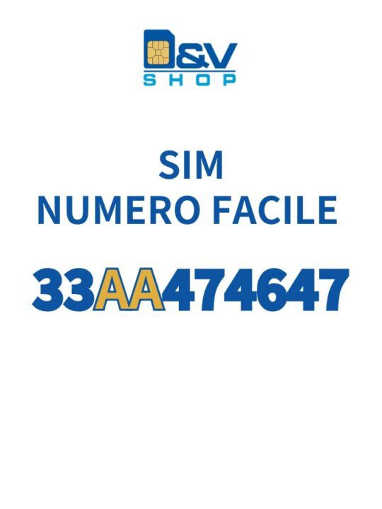 SIM Tim Numero Facile 33AA474647 Da Attivare