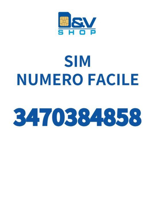 SIM Vodafone Numero Facile 3470384858