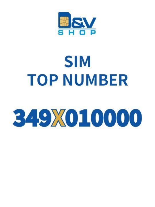 SIM Vodafone Top Number 349X010000