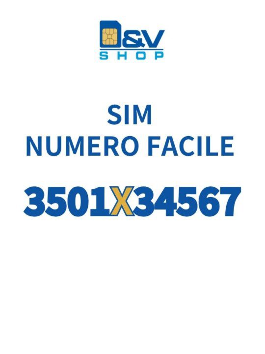 SIM Kena Mobile Numero Facile 3501X34567 Da Attivare