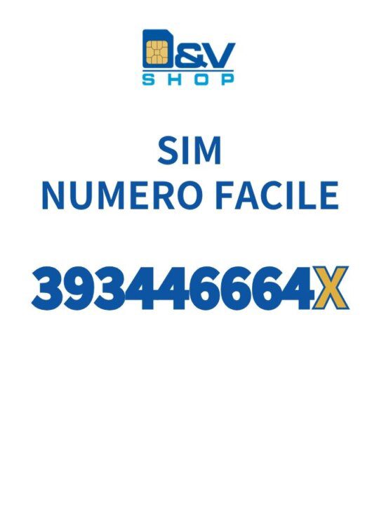 SIM Tre Numero Facile 393446664X Da Attivare