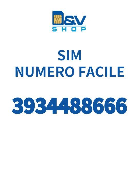 SIM Tre Numero Facile 3934488666 Da Attivare