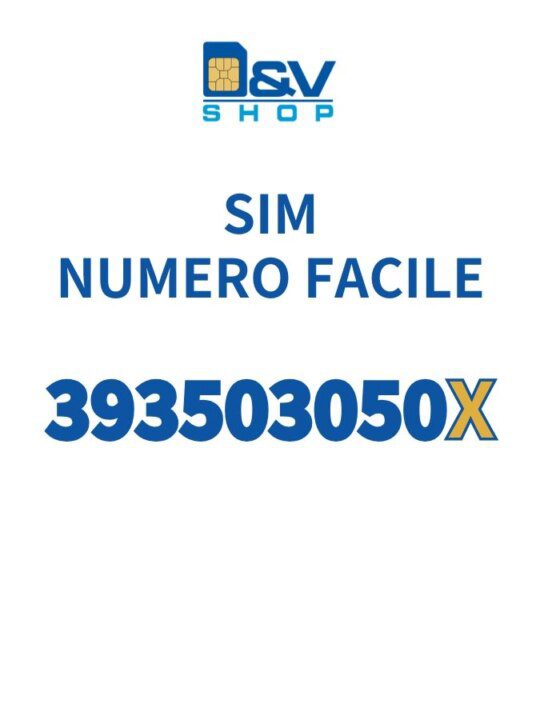 SIM Tre Numero Facile 393503050X Da Attivare