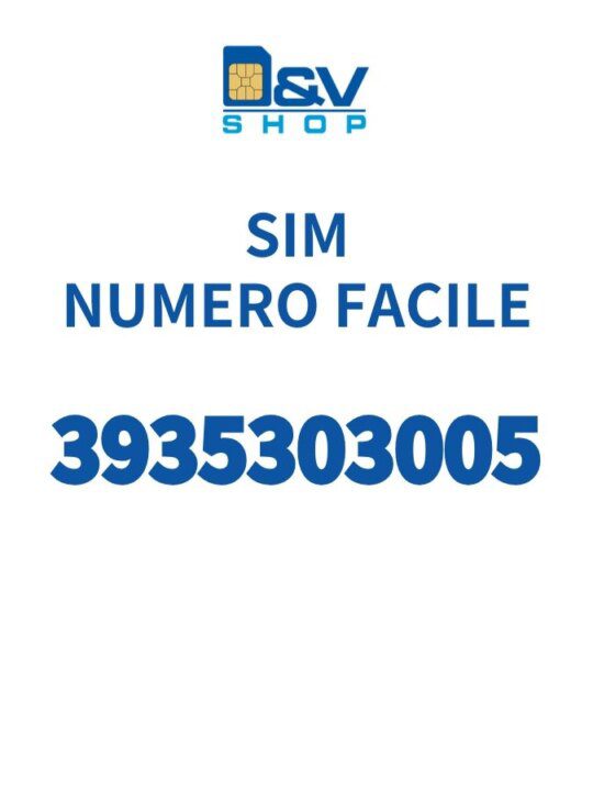 SIM Tre Numero Facile 3935303005 Da Attivare