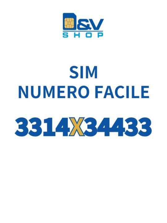 SIM Tim Numero Facile 3314X34433 Da attivare