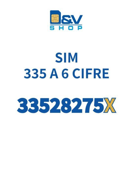 SIM Tim 335 a 6 Cifre 33528275X Rarità Numerica