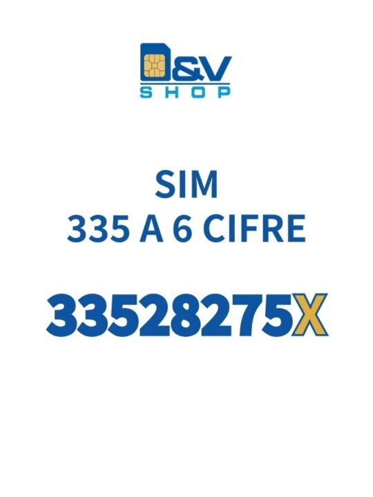 SIM Tim 335 a 6 Cifre 33528275X Rarità Numerica