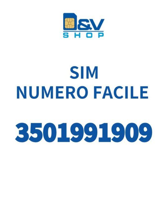 SIM Kena Mobile Numero Facile 3501991909 Da Attivare