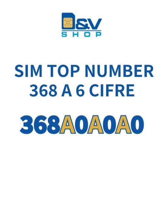 SIM Tim 368 Rarità Numerica a 6 Cifre 368A0A0A0 Top Number