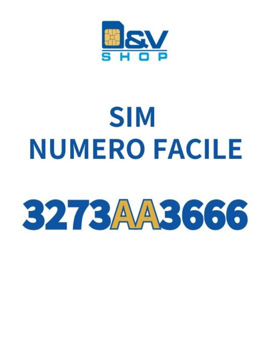 SIM Wind3 Numero Facile 3273AA3666 Da Attivare