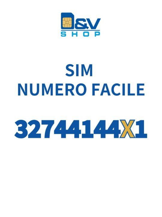 SIM Wind3 Numero Facile 32744144X1 Da Attivare