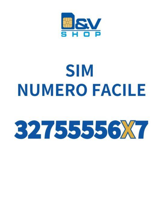 SIM Wind3 Numero Facile 32755556X7 Da Attivare