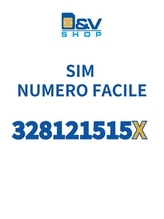 SIM Wind3 Numero Facile 328121515X Da Attivare