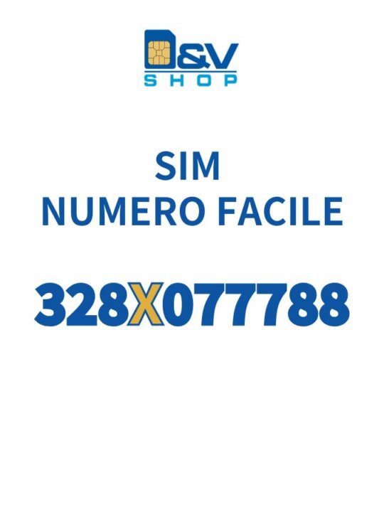 SIM Wind3 Numero Facile 328X077788 Da Attivare