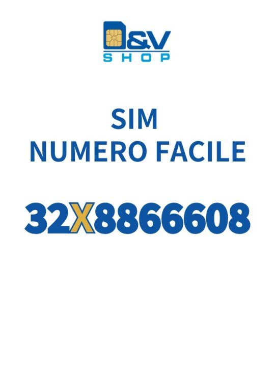 SIM Wind3 Numero Facile 32X8866608 Da Attivare