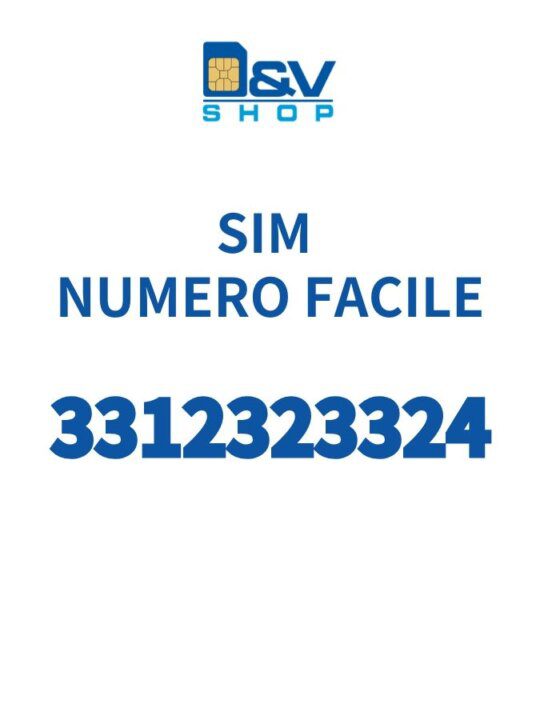 SIM Tim Numero Facile 3312323324 Da Attivare
