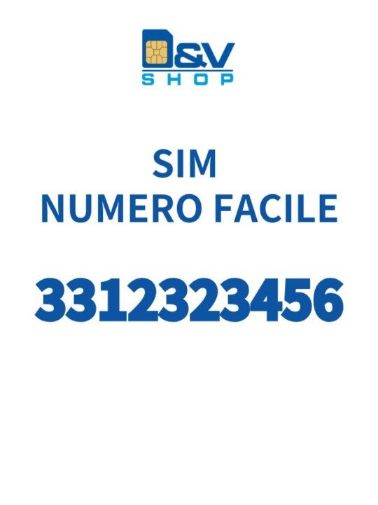 SIM Tim Numero Facile 3312323456 Da Attivare