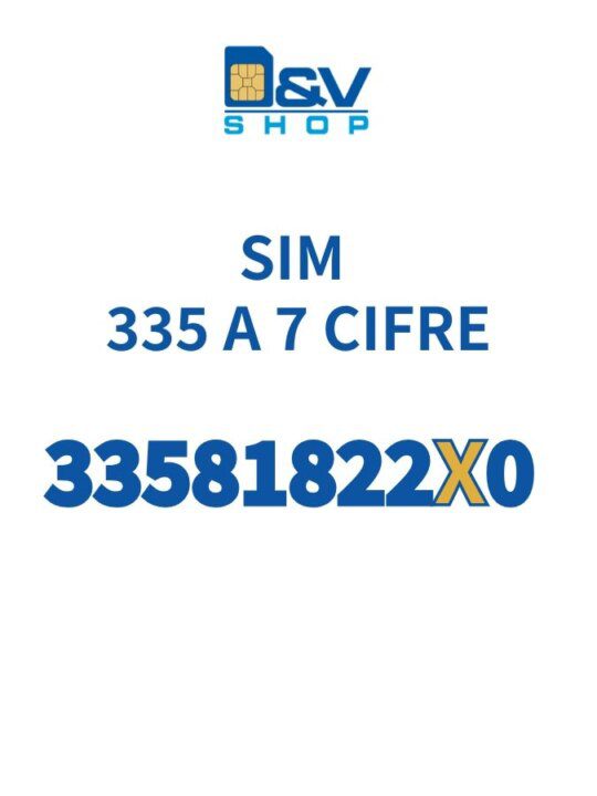 SIM Tim 335 a 7 Cifre 33581822X0