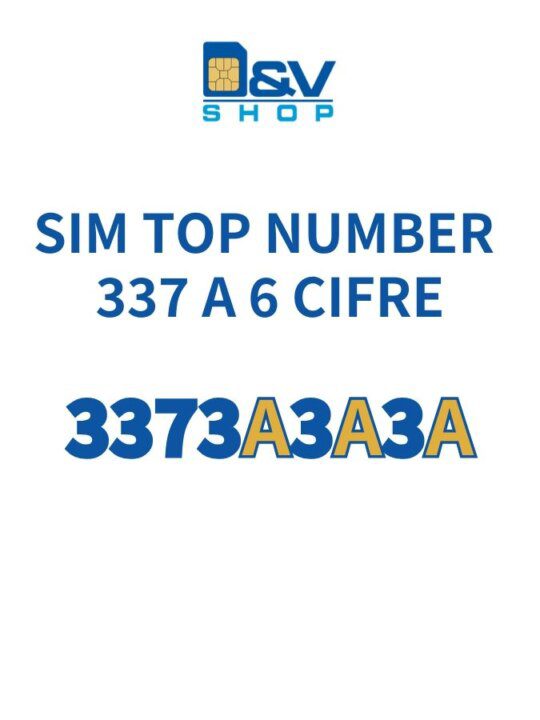 SIM Tim 337 Rarità Numerica a 6 Cifre 3373A3A3A Top Number