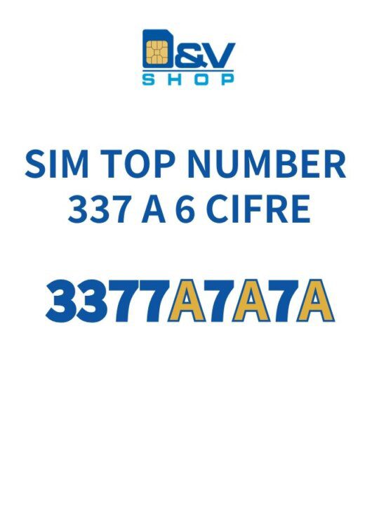 SIM Tim 337 Rarità Numerica a 6 Cifre 3377A7A7A Top Number