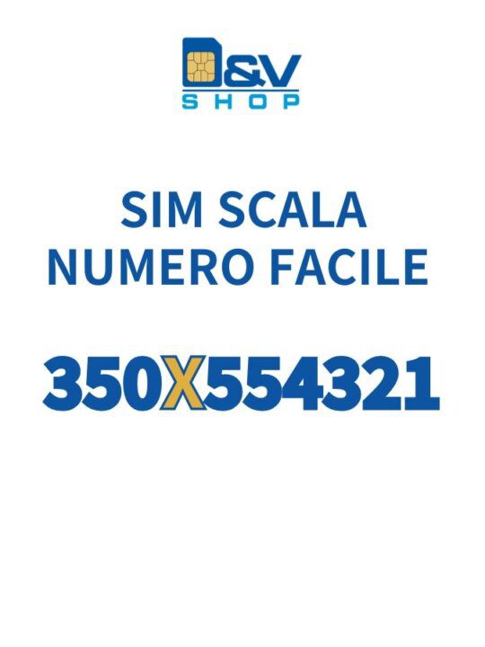 SIM Kena Numero Facile Scala 350X554321 Da Attivare