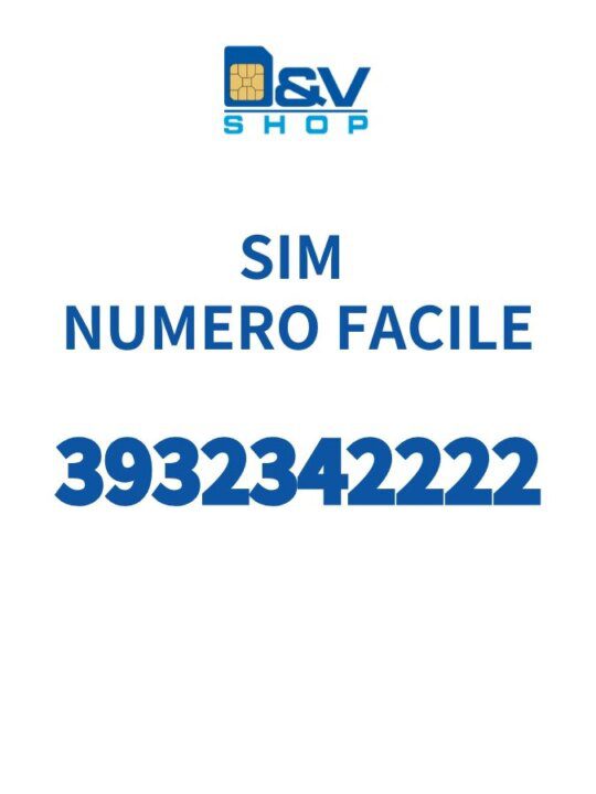SIM Wind3 Numero Facile 3932342222 Da Attivare