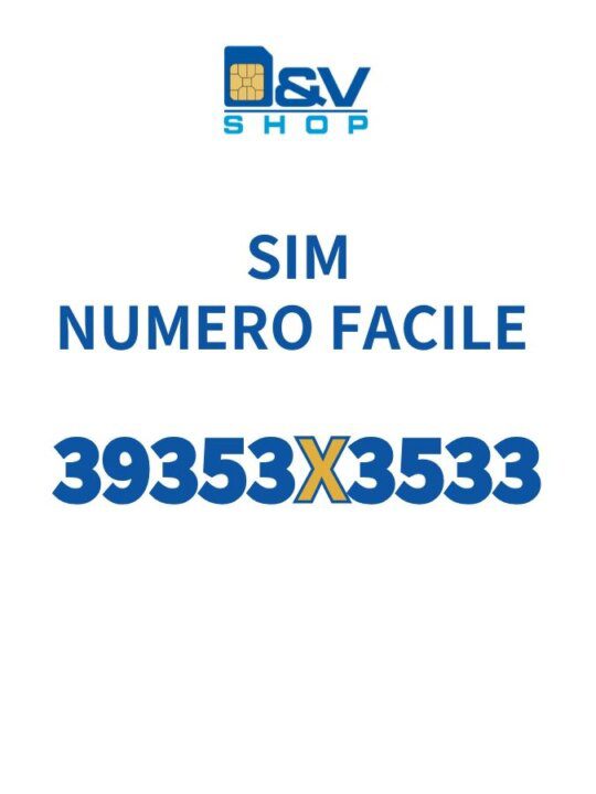SIM Wind3 Numero Facile 39353X3533 Da Attivare