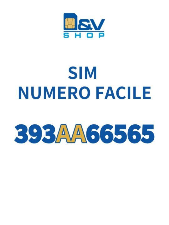 SIM Wind3 Numero Facile 393AA66565 Da Attivare
