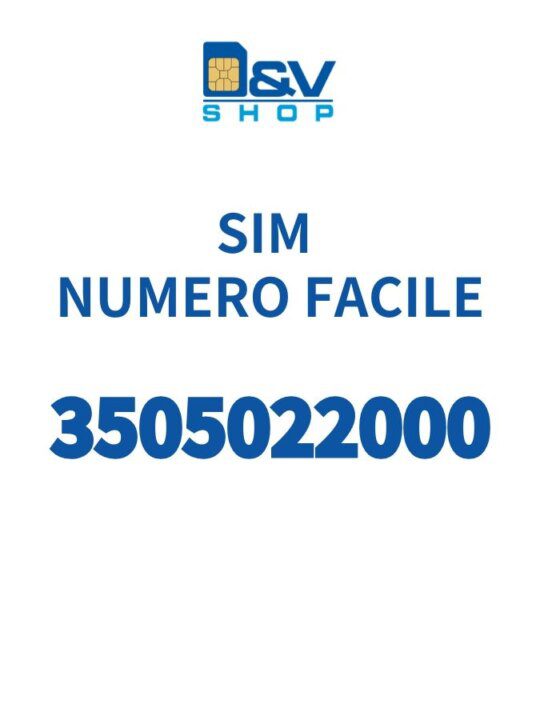 SIM Kena Mobile Numero Facile 3505022000 Da Attivare