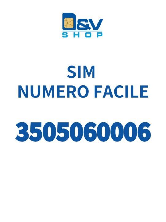 SIM Kena Mobile Numero Facile 3505060006 Da Attivare