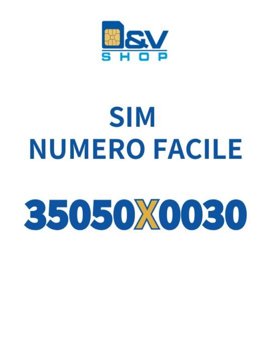SIM Kena Mobile Numero Facile 35050X0030 Da Attivare